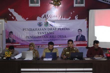  Musyawarah menindak lanjuti Pembahasan Draf PERDes Tentang Pendapatan Asli Desa